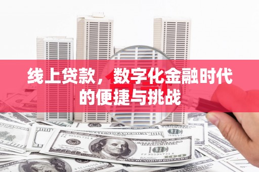 西林线上贷款，数字化金融时代的便捷与挑战