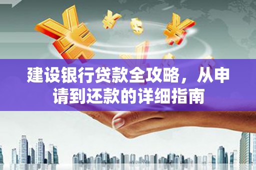 西林建设银行贷款全攻略，从申请到还款的详细指南