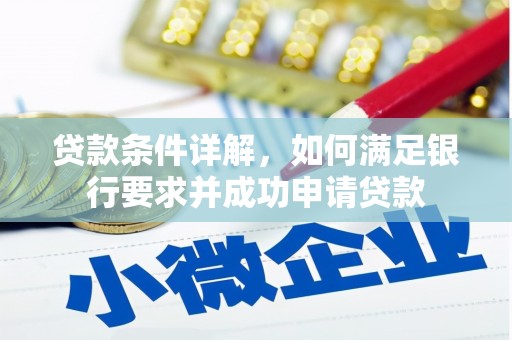 西林贷款条件详解，如何满足银行要求并成功申请贷款