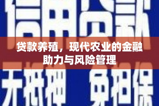 西林贷款养殖，现代农业的金融助力与风险管理