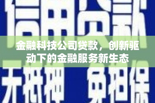 西林金融科技公司贷款，创新驱动下的金融服务新生态
