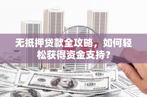 西林无抵押贷款全攻略，如何轻松获得资金支持？