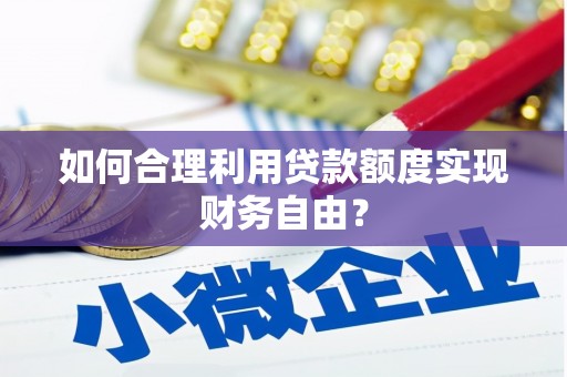 西林如何合理利用贷款额度实现财务自由？