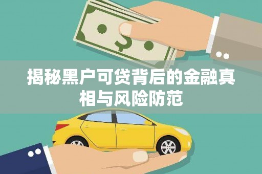 西林揭秘黑户可贷背后的金融真相与风险防范
