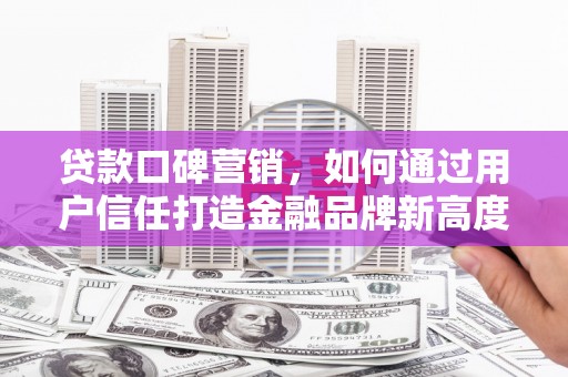 西林贷款口碑营销，如何通过用户信任打造金融品牌新高度