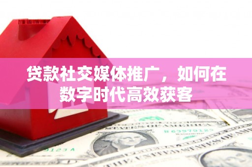 西林贷款社交媒体推广，如何在数字时代高效获客