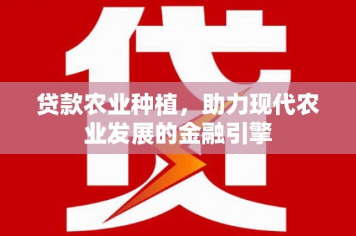 西林贷款农业种植，助力现代农业发展的金融引擎