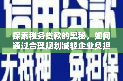 西林探索税务贷款的奥秘，如何通过合理规划减轻企业负担