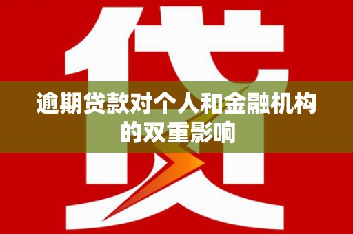西林逾期贷款对个人和金融机构的双重影响
