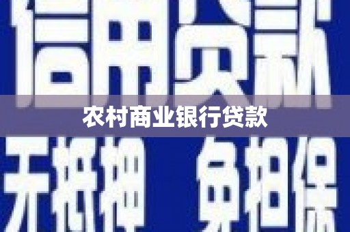 西林农村商业银行贷款
