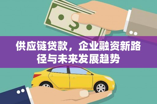 西林供应链贷款，企业融资新路径与未来发展趋势