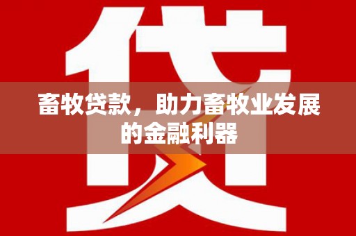 西林畜牧贷款，助力畜牧业发展的金融利器