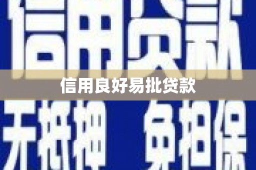 西林信用良好易批贷款