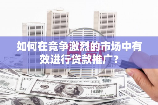 西林如何在竞争激烈的市场中有效进行贷款推广？