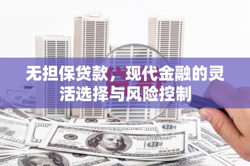西林无担保贷款，现代金融的灵活选择与风险控制