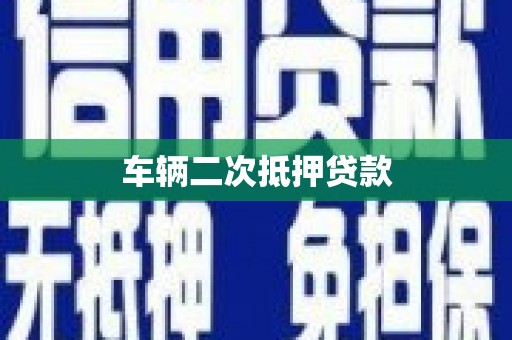 西林车辆二次抵押贷款