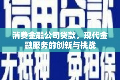 西林消费金融公司贷款，现代金融服务的创新与挑战