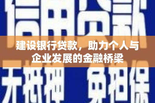 西林建设银行贷款，助力个人与企业发展的金融桥梁
