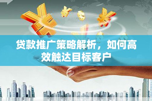 西林贷款推广策略解析，如何高效触达目标客户