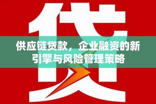 西林供应链贷款，企业融资的新引擎与风险管理策略