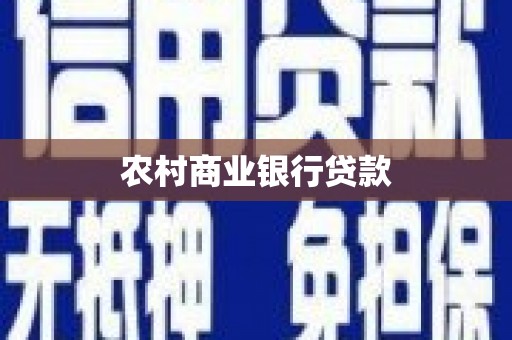 西林农村商业银行贷款