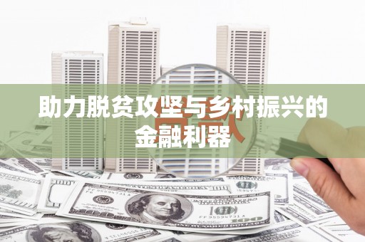 西林助力脱贫攻坚与乡村振兴的金融利器