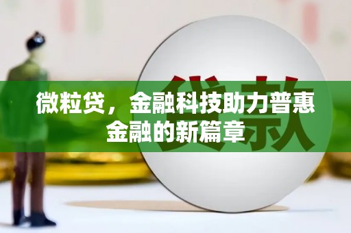 西林微粒贷，金融科技助力普惠金融的新篇章