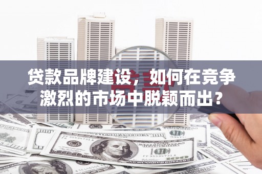 西林贷款品牌建设，如何在竞争激烈的市场中脱颖而出？