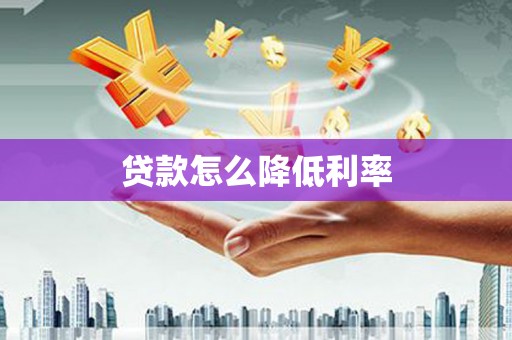 西林贷款怎么降低利率